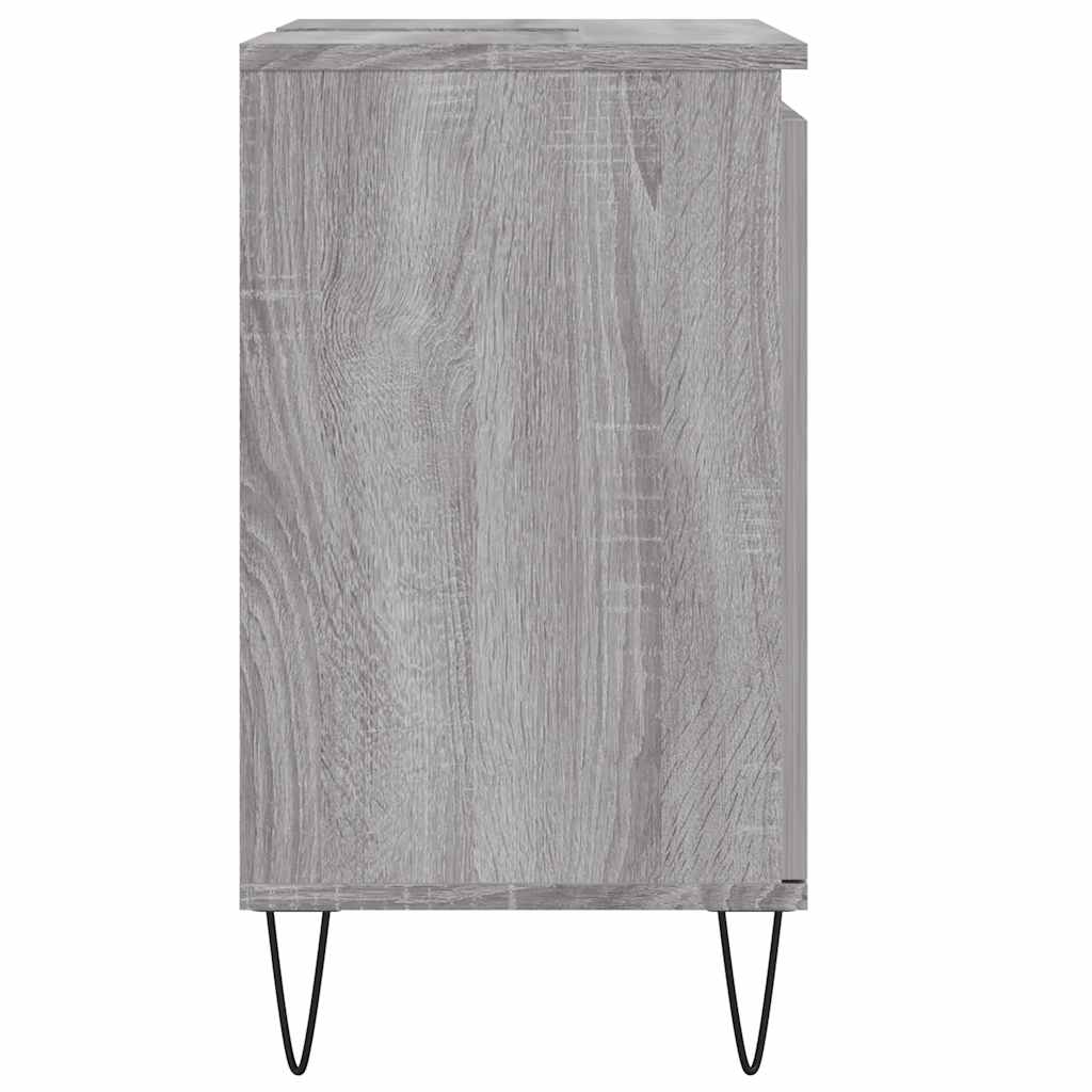Grey Sonoma Bathroom Cabinet - 58x33x60 cm Engineered Wood