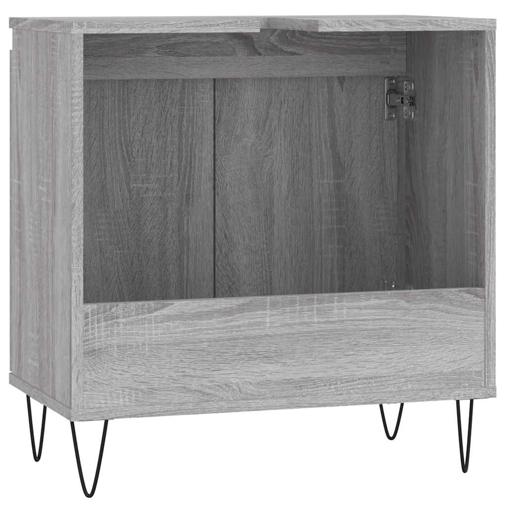Grey Sonoma Bathroom Cabinet - 58x33x60 cm Engineered Wood