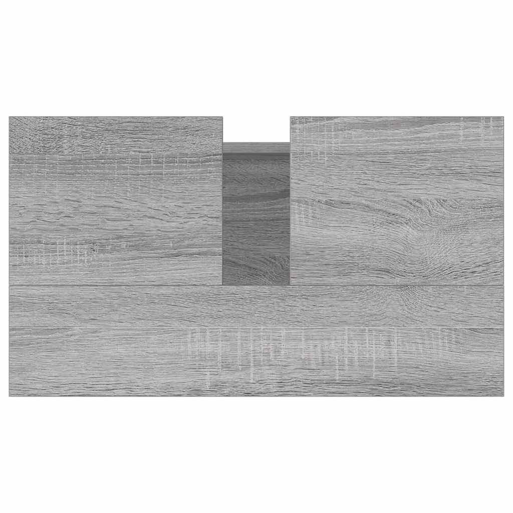 Grey Sonoma Bathroom Cabinet - 58x33x60 cm Engineered Wood