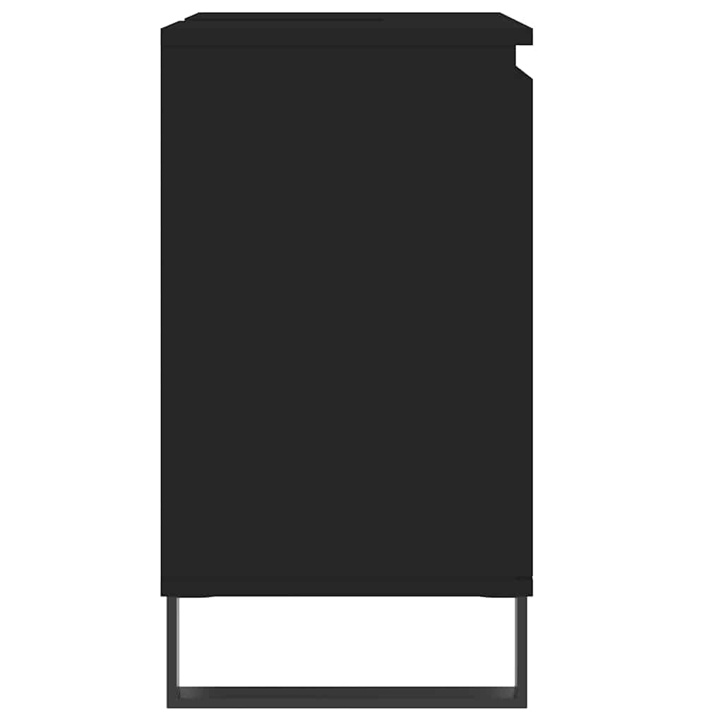 Black Engineered Wood Bathroom Cabinet – 58x33x60 cm