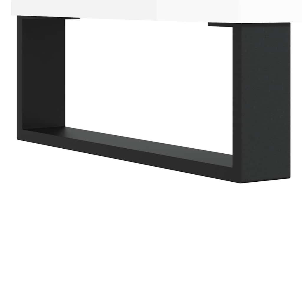 High Gloss White Bathroom Cabinet in Engineered Wood 58x33x60 cm