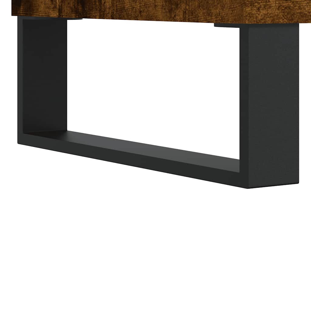 Smoked Oak Bathroom Cabinet - Engineered Wood 58x33x60 cm