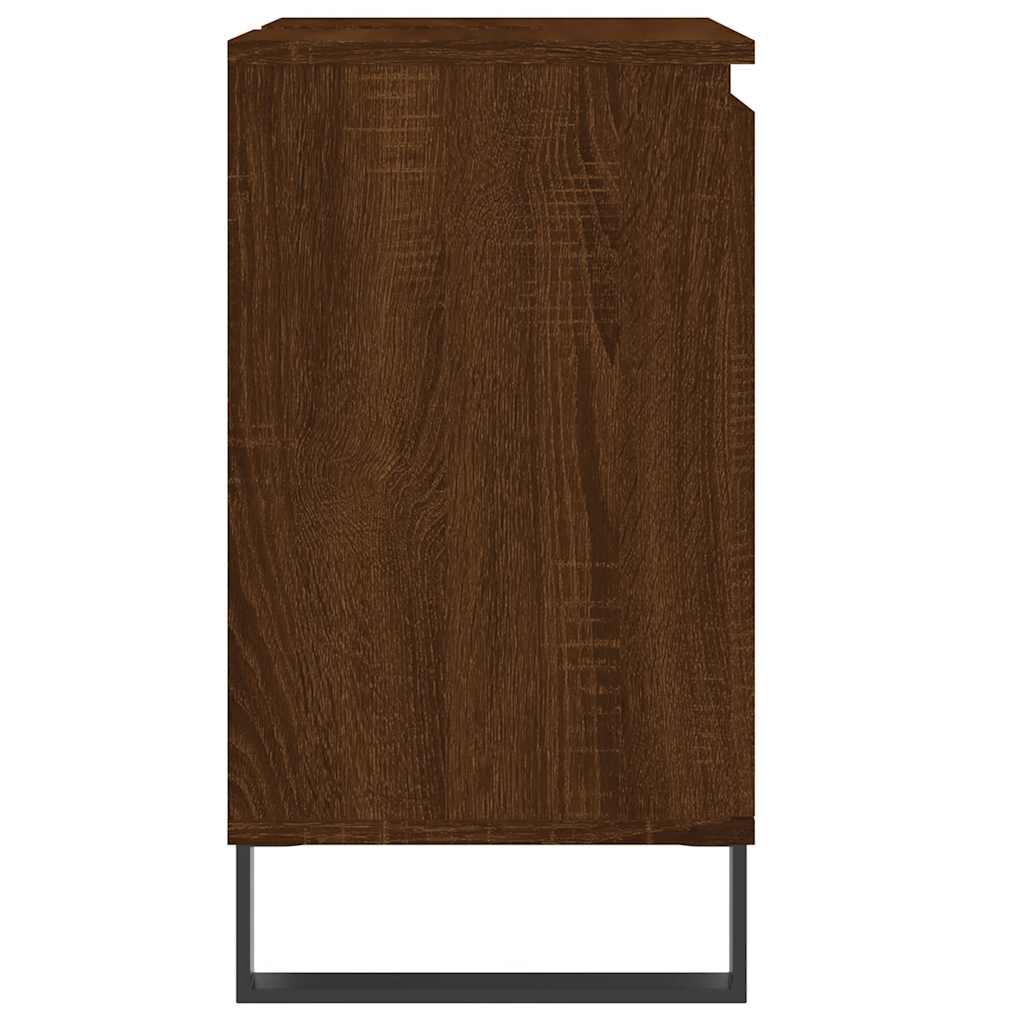 Brown Oak Bathroom Cabinet, 58x33x60 cm, Engineered Wood