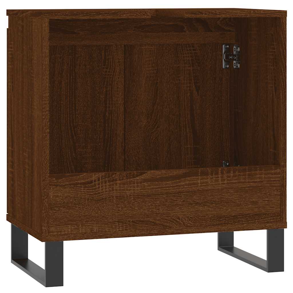 Brown Oak Bathroom Cabinet, 58x33x60 cm, Engineered Wood