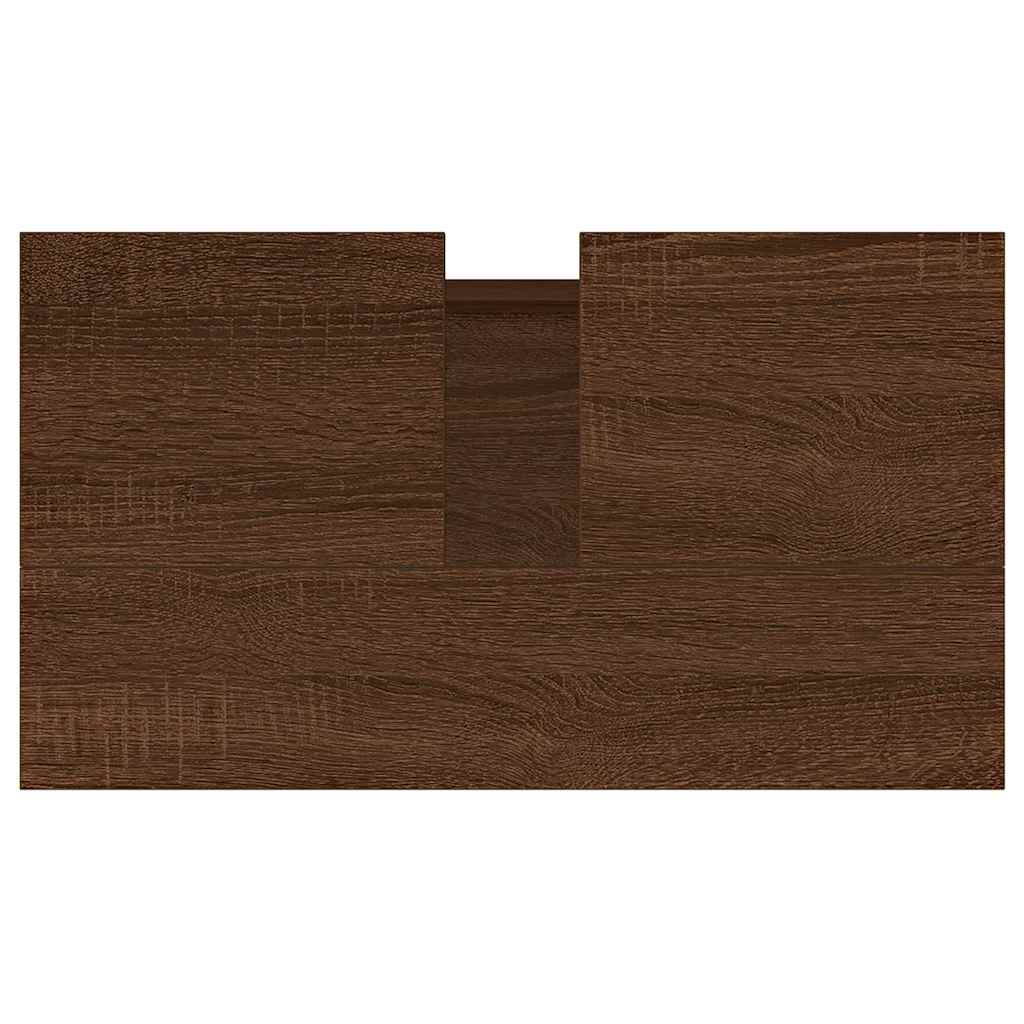 Brown Oak Bathroom Cabinet, 58x33x60 cm, Engineered Wood