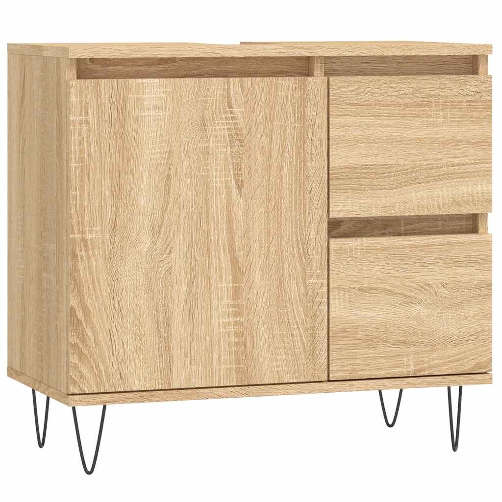 Sonoma Oak Bathroom Cabinet 65x33x60 cm - Engineered Wood