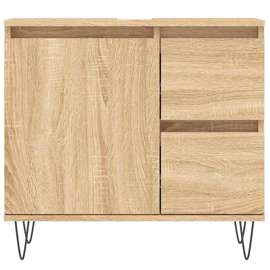 Sonoma Oak Bathroom Cabinet 65x33x60 cm - Engineered Wood