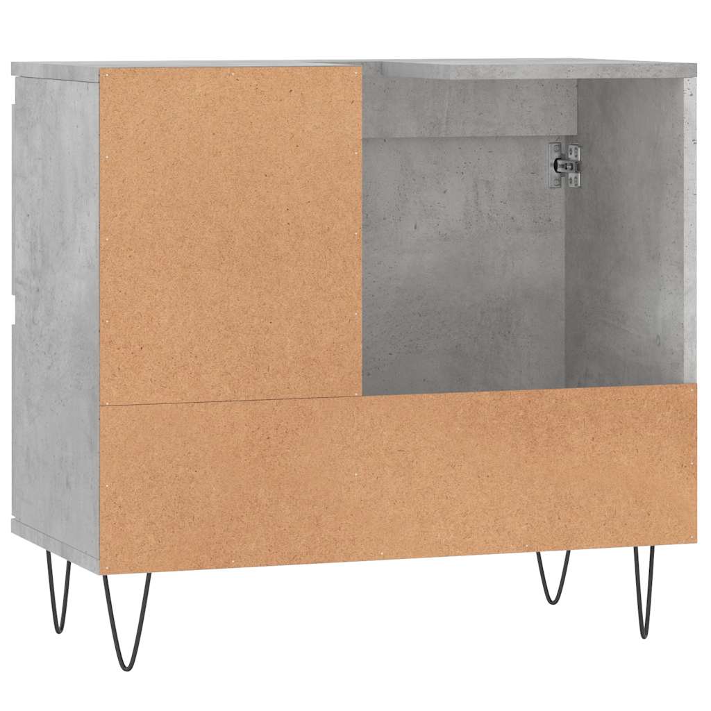 Concrete Grey Bathroom Cabinet, 65x33x60 cm, Engineered Wood