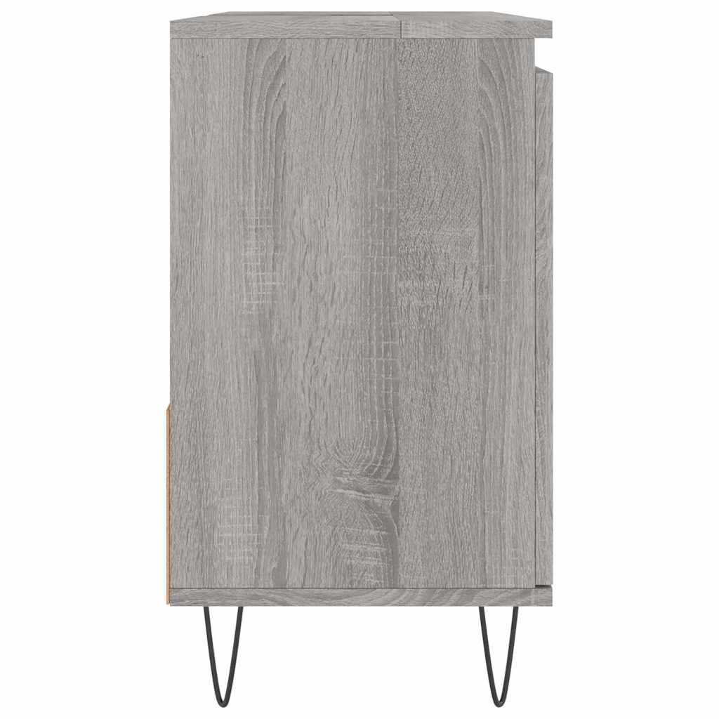 Sonoma Grey Bathroom Cabinet - Engineered Wood 65x33x60cm