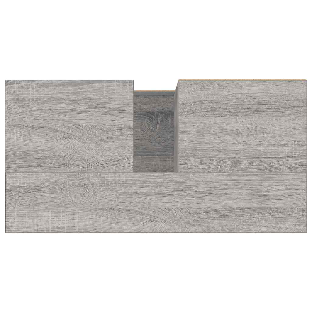 Sonoma Grey Bathroom Cabinet - Engineered Wood 65x33x60cm