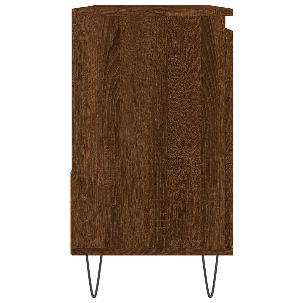 Brown Oak Bathroom Cabinet, 65x33x60 cm, Engineered Wood