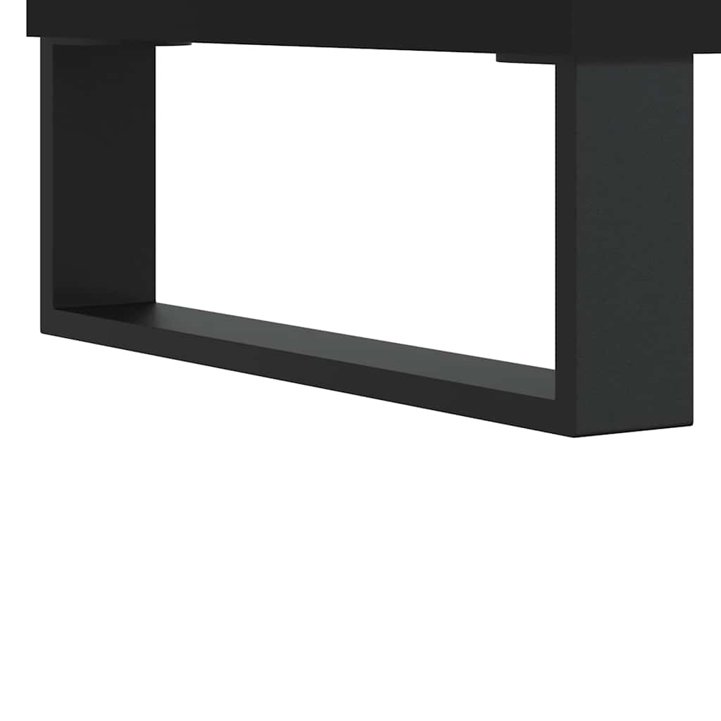 Black Engineered Wood Bathroom Cabinet - 65x33x60 cm