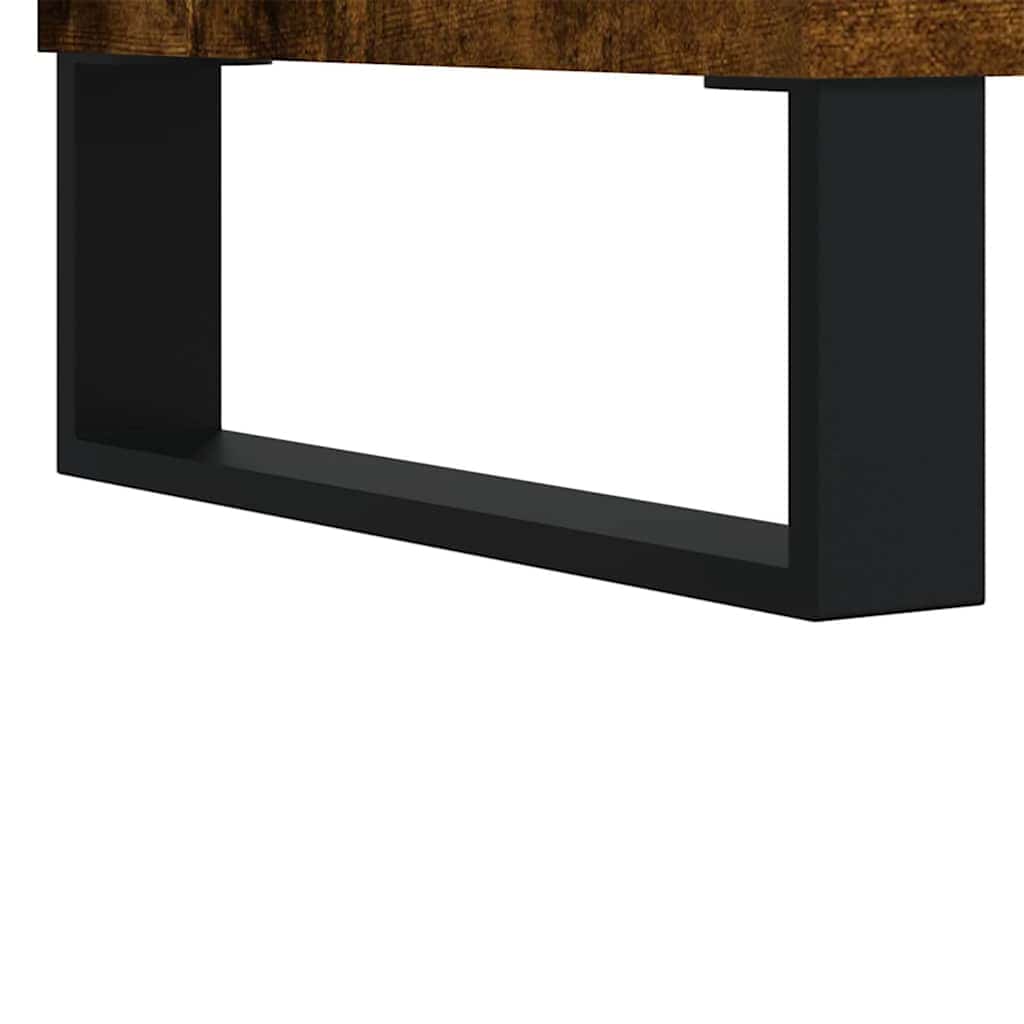 Smoked Oak Bathroom Cabinet - 65x33x60 cm Engineered Wood