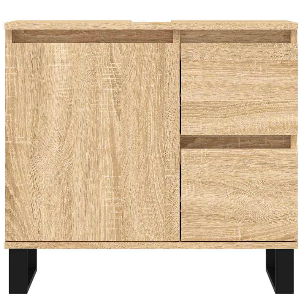 Grey Sonoma Bathroom Cabinet - Engineered Wood 65x33x60 cm