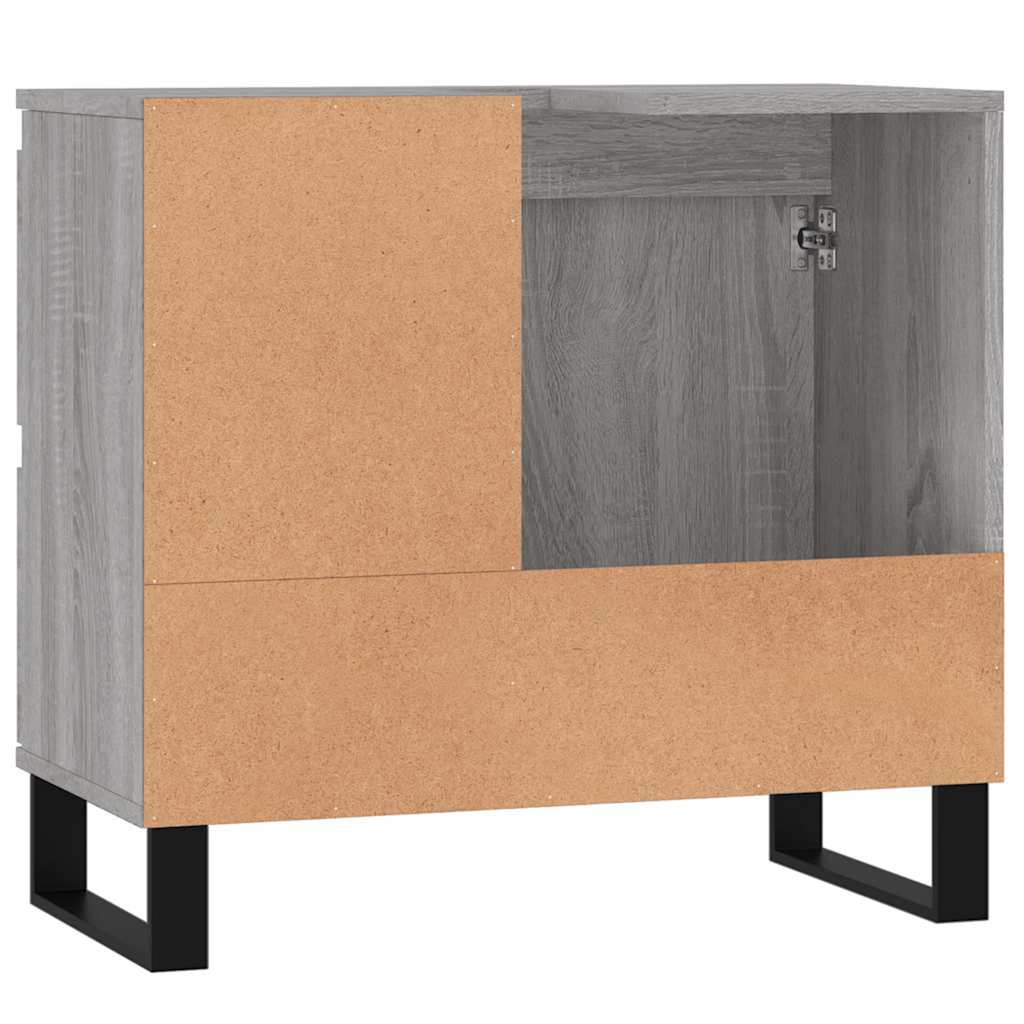 Grey Sonoma Bathroom Cabinet - Engineered Wood 65x33x60 cm
