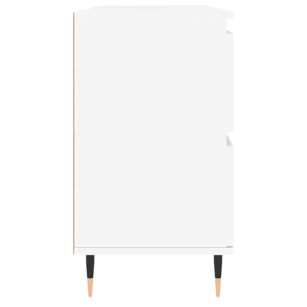 Engineered Wood Bathroom Cabinet in White, 80x33x60 cm
