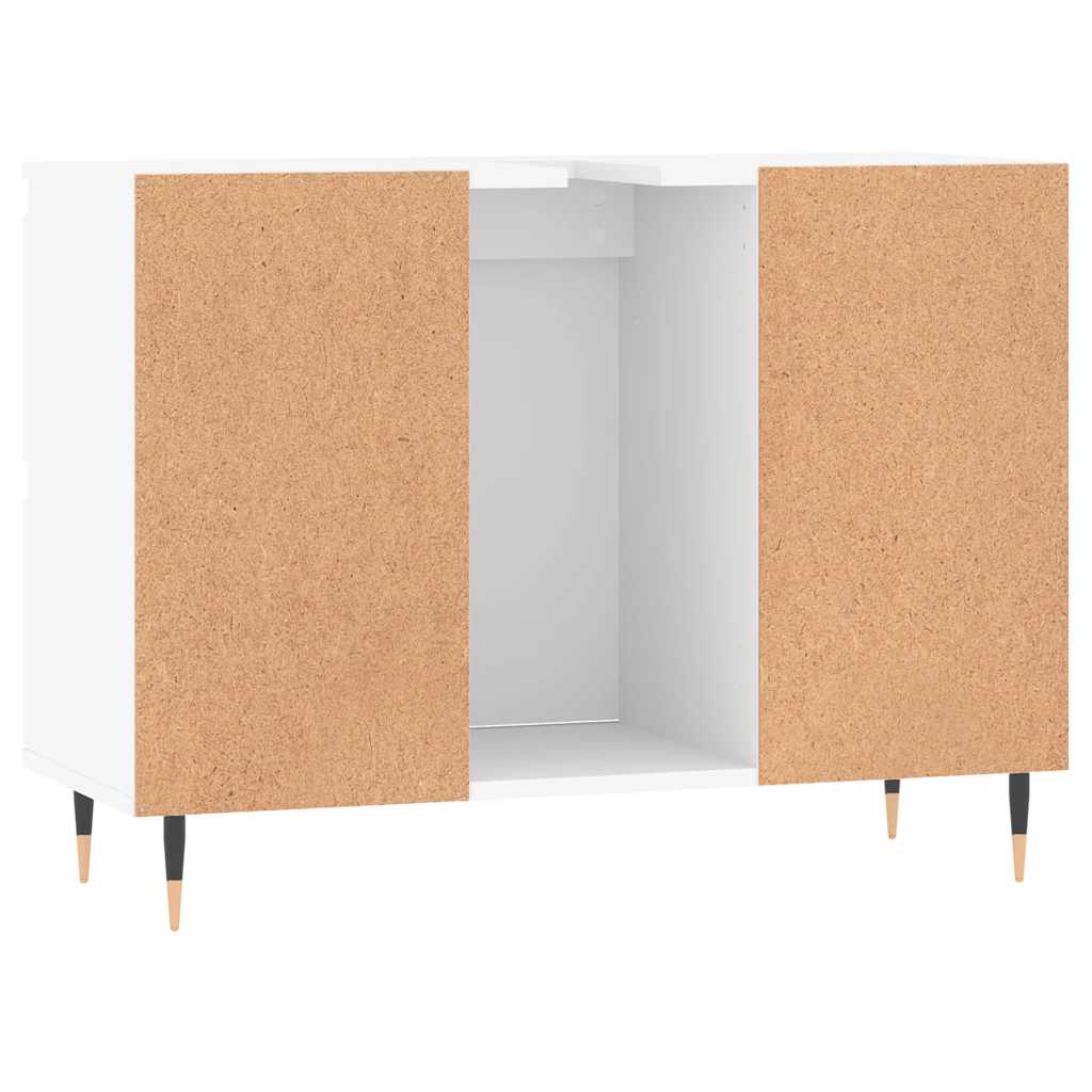 Engineered Wood Bathroom Cabinet in White, 80x33x60 cm