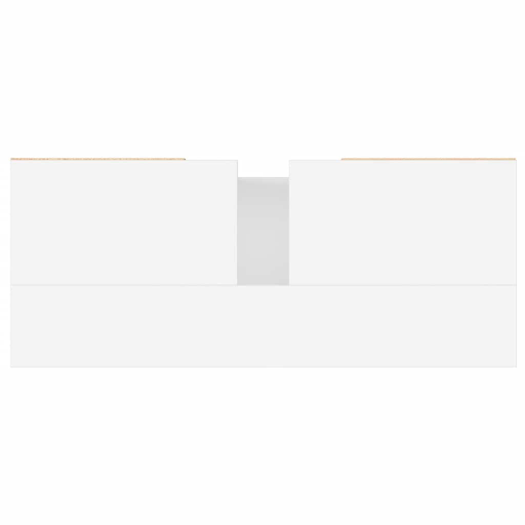 Engineered Wood Bathroom Cabinet in White, 80x33x60 cm