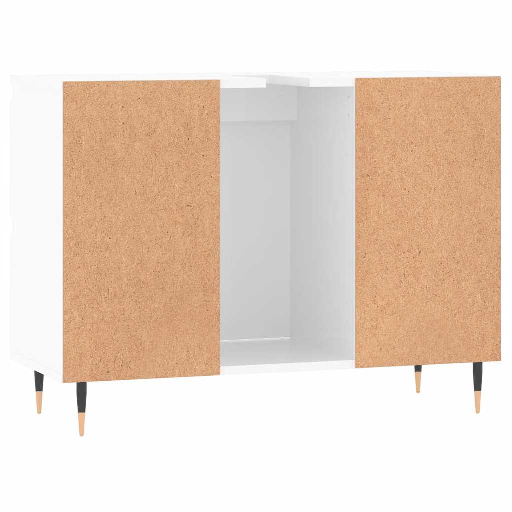 High Gloss White Bathroom Cabinet - Engineered Wood 80x33x60cm
