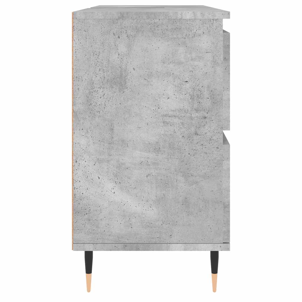 Concrete Grey Bathroom Cabinet - Engineered Wood 80x33x60 cm