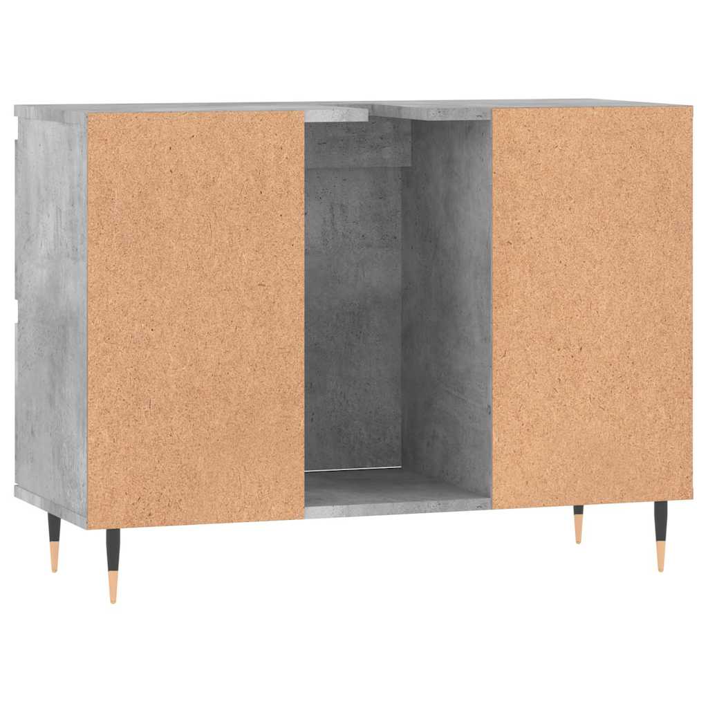 Concrete Grey Bathroom Cabinet - Engineered Wood 80x33x60 cm