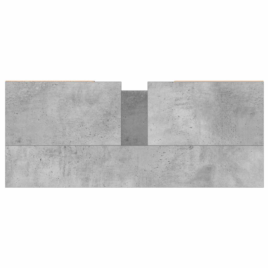 Concrete Grey Bathroom Cabinet - Engineered Wood 80x33x60 cm