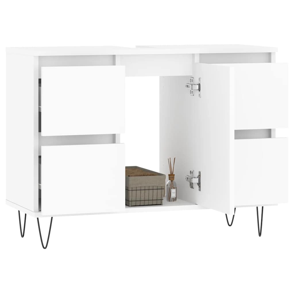White Engineered Wood Bathroom Cabinet 80x33x60 cm