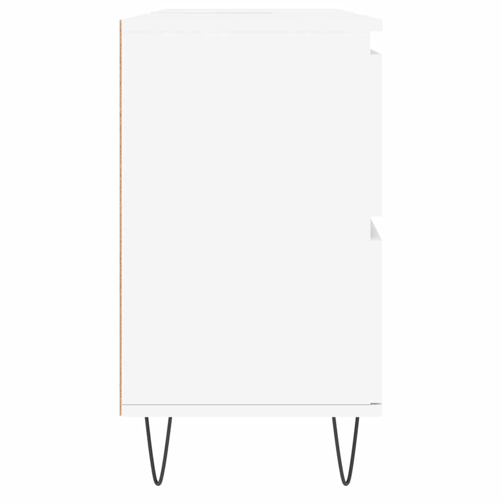 White Engineered Wood Bathroom Cabinet 80x33x60 cm