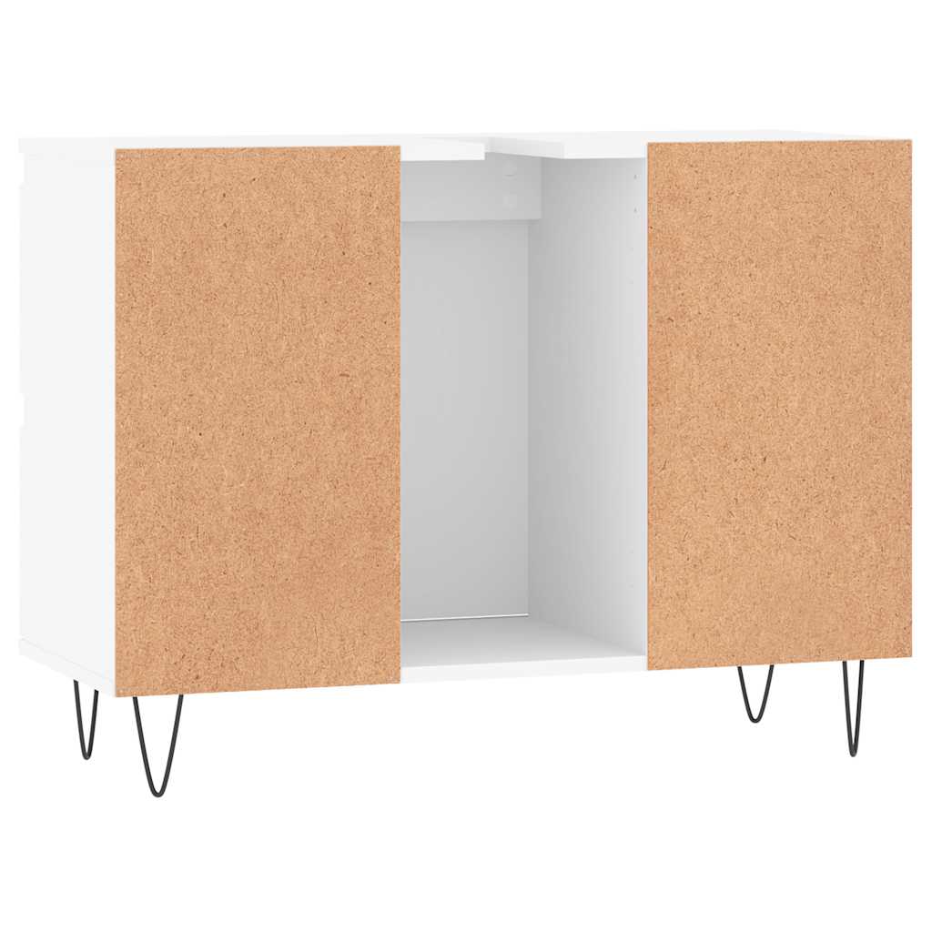 White Engineered Wood Bathroom Cabinet 80x33x60 cm