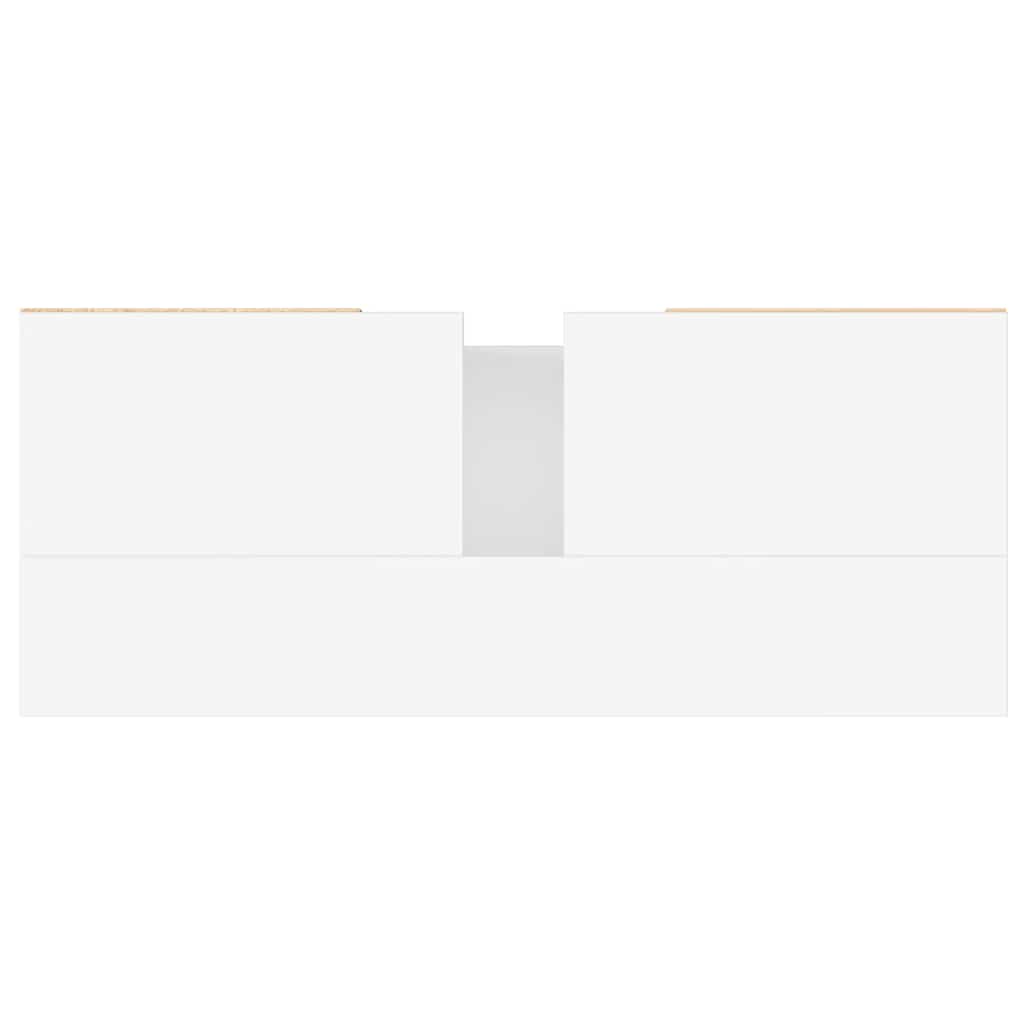 White Engineered Wood Bathroom Cabinet 80x33x60 cm