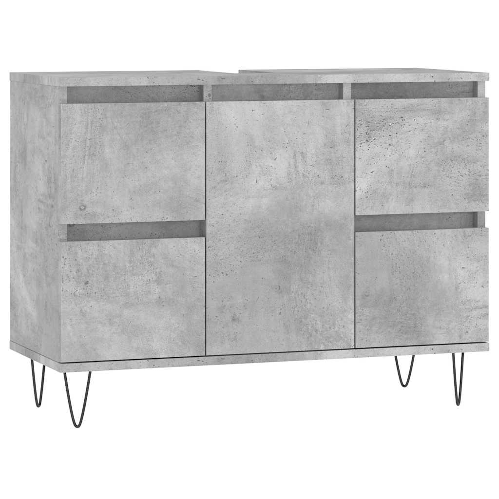 Concrete Grey Bathroom Cabinet 80x33x60 cm - Engineered Wood