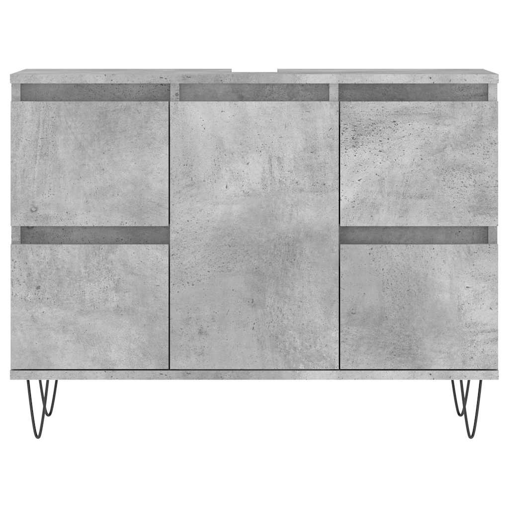 Concrete Grey Bathroom Cabinet 80x33x60 cm - Engineered Wood