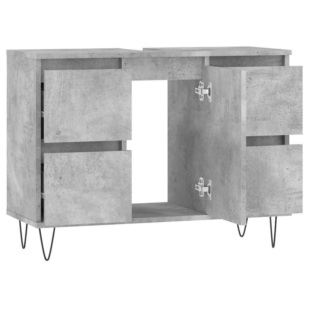 Concrete Grey Bathroom Cabinet 80x33x60 cm - Engineered Wood
