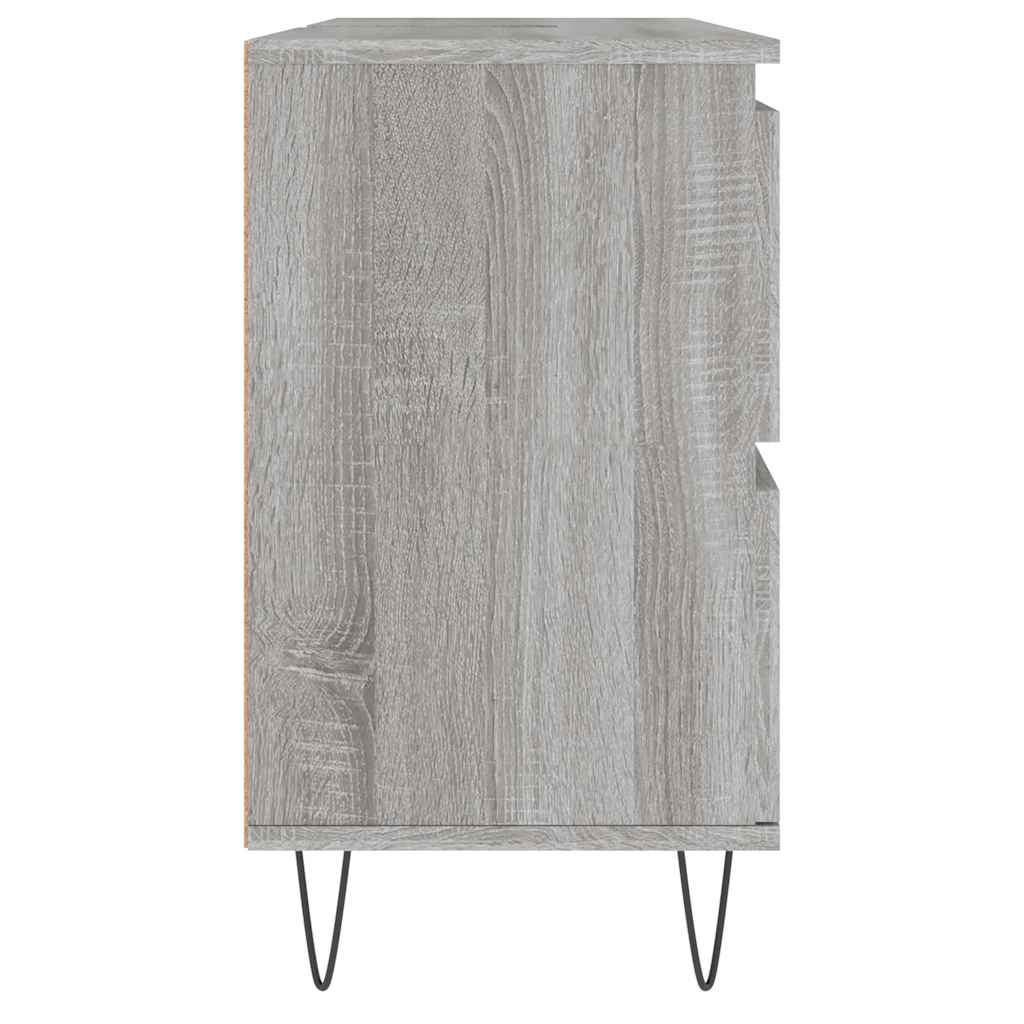 Sonoma Grey Bathroom Cabinet - Engineered Wood 80x33x60 cm