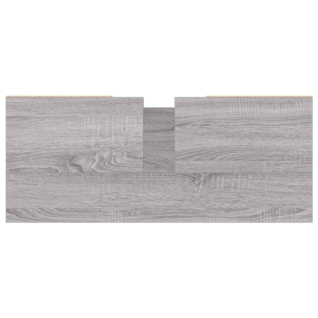 Sonoma Grey Bathroom Cabinet - Engineered Wood 80x33x60 cm