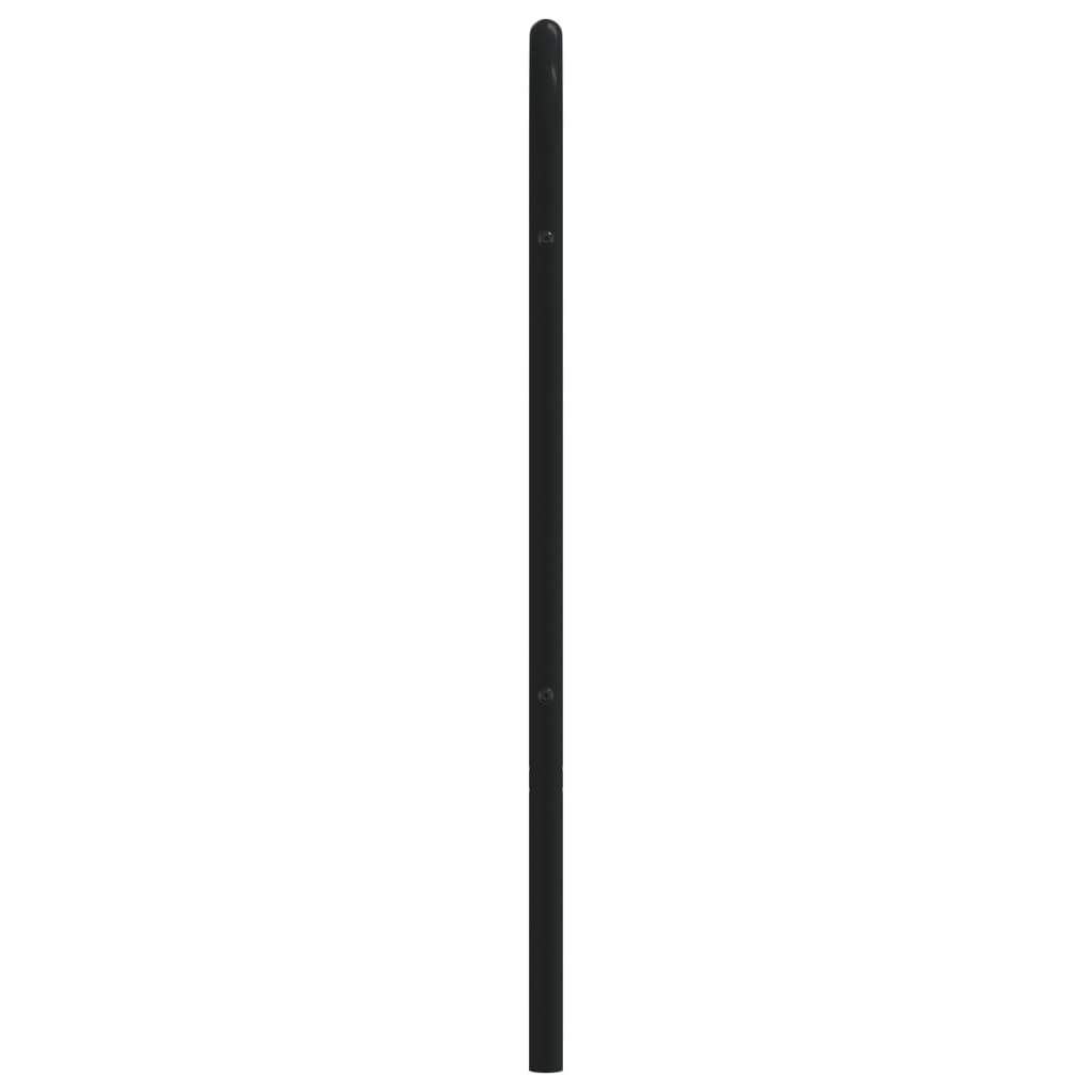 Sleek Black Metal Headboard - 75 cm for Modern Elegance
