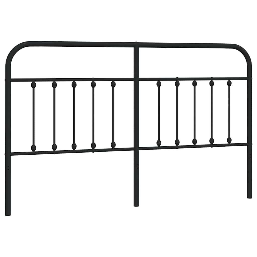 Elegant Black Metal Headboard, 180 cm - Sleek & Durable Design
