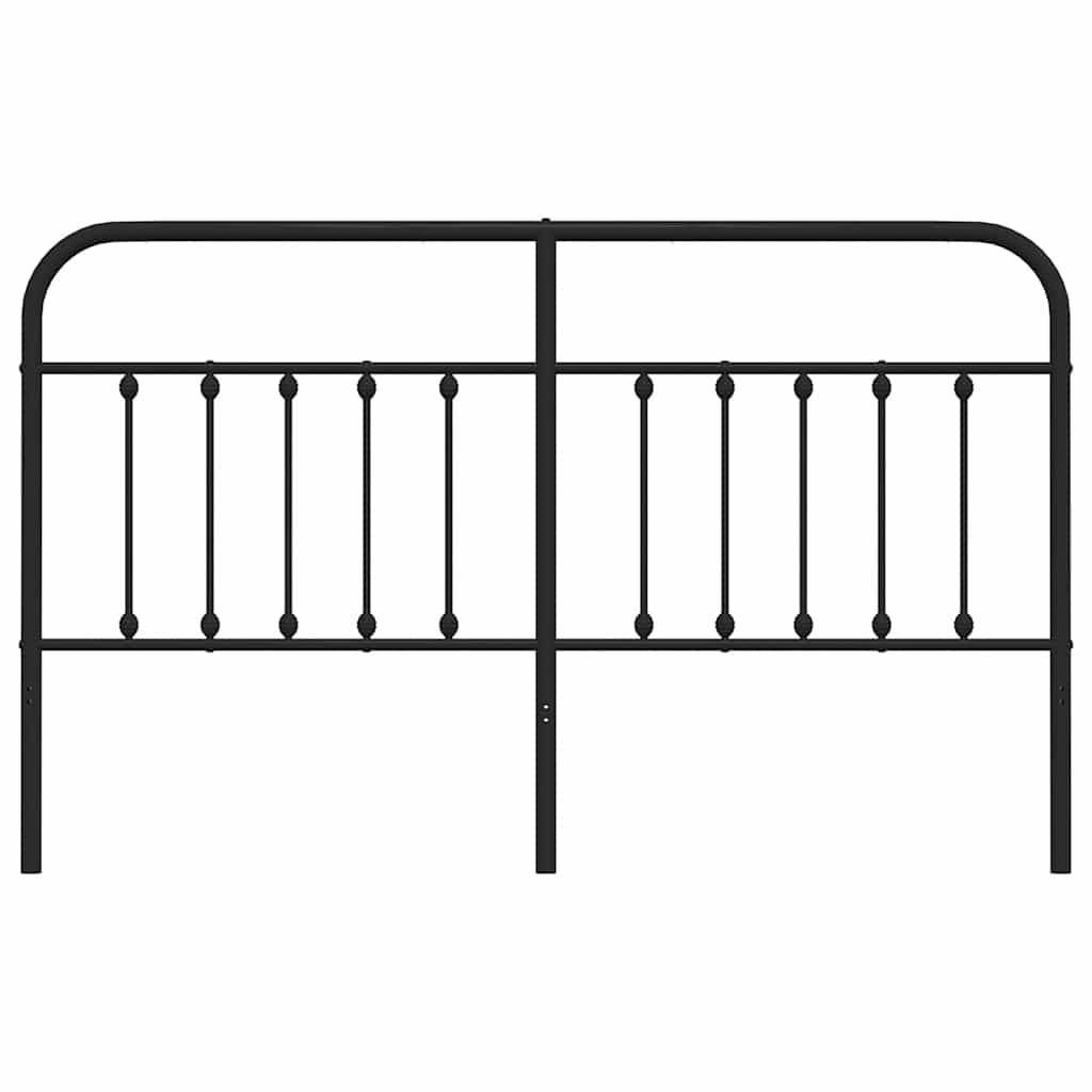 Elegant Black Metal Headboard, 180 cm - Sleek & Durable Design