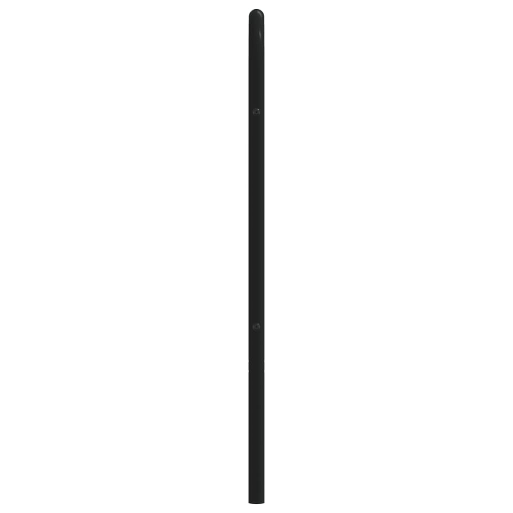 Sleek Black Metal Headboard - 200 cm Elegant Bedroom Upgrade