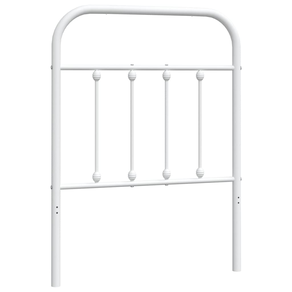 Elegant White Metal Headboard, 75 cm – Modern Bedroom Accent