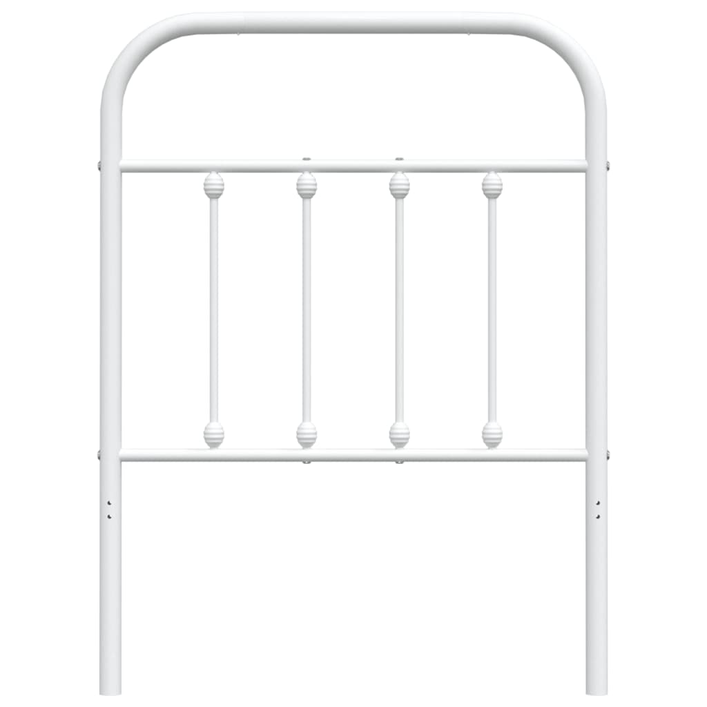 Elegant White Metal Headboard, 75 cm – Modern Bedroom Accent