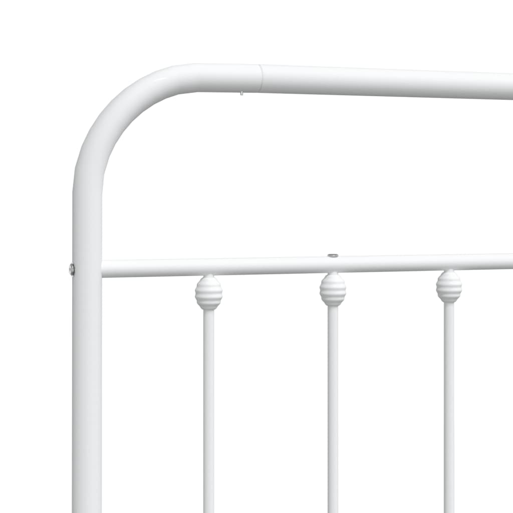 Elegant White Metal Headboard, 75 cm – Modern Bedroom Accent