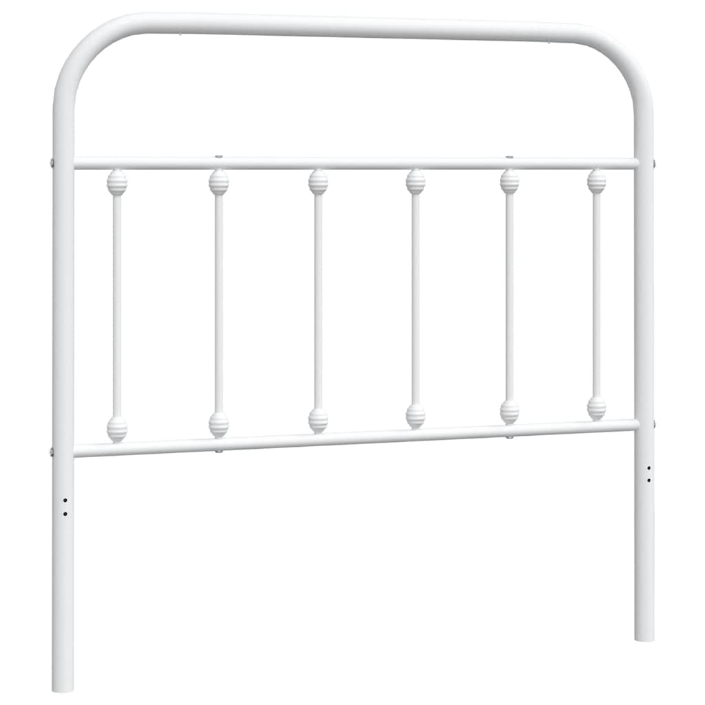 Sleek White Metal Headboard, 100 cm - Modern Bedroom Essential