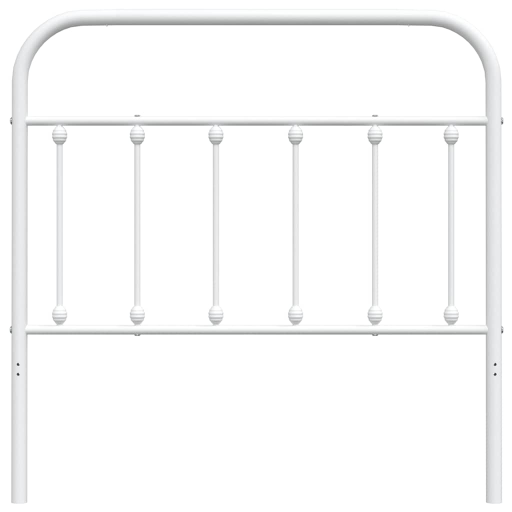 Sleek White Metal Headboard, 100 cm - Modern Bedroom Essential