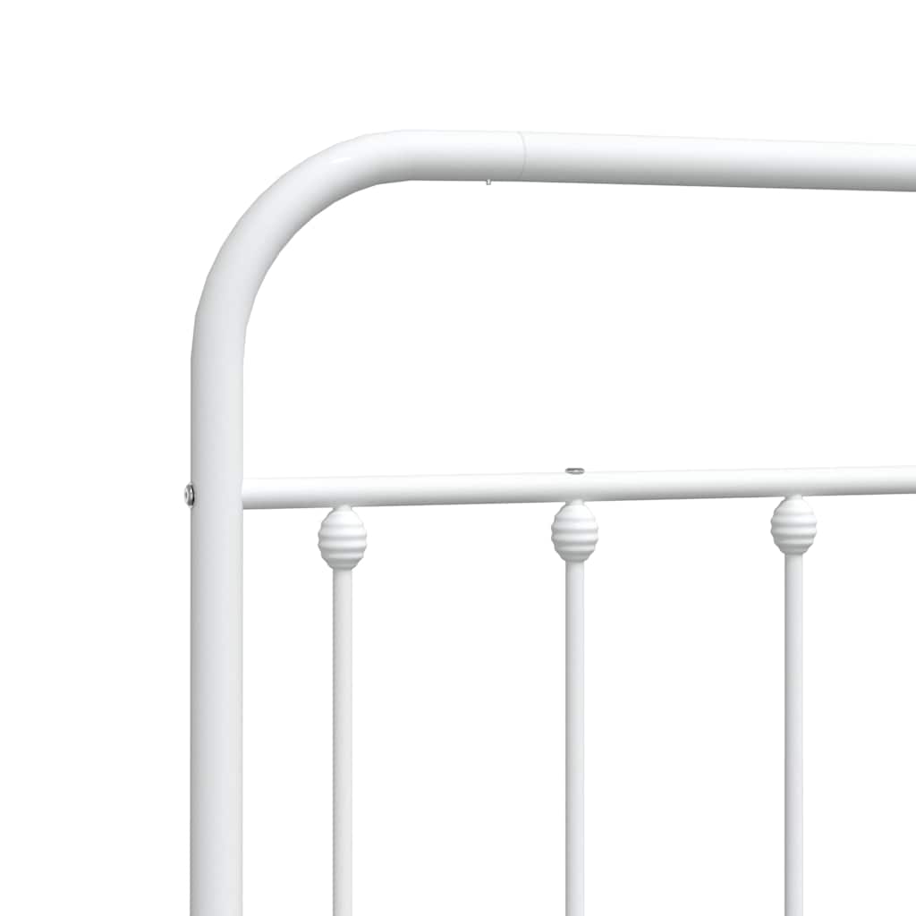 Sleek White Metal Headboard, 100 cm - Modern Bedroom Essential