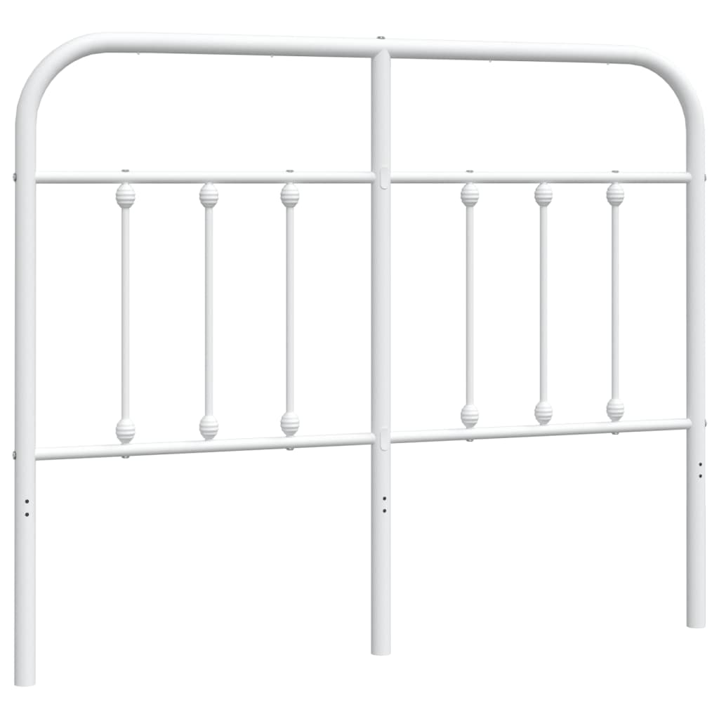 Elegant White Metal Headboard - 120 cm Sturdy Bedroom Décor