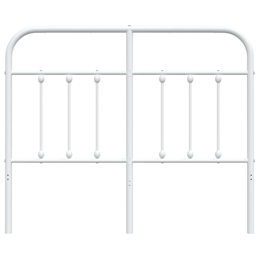 Elegant White Metal Headboard - 120 cm Sturdy Bedroom Décor