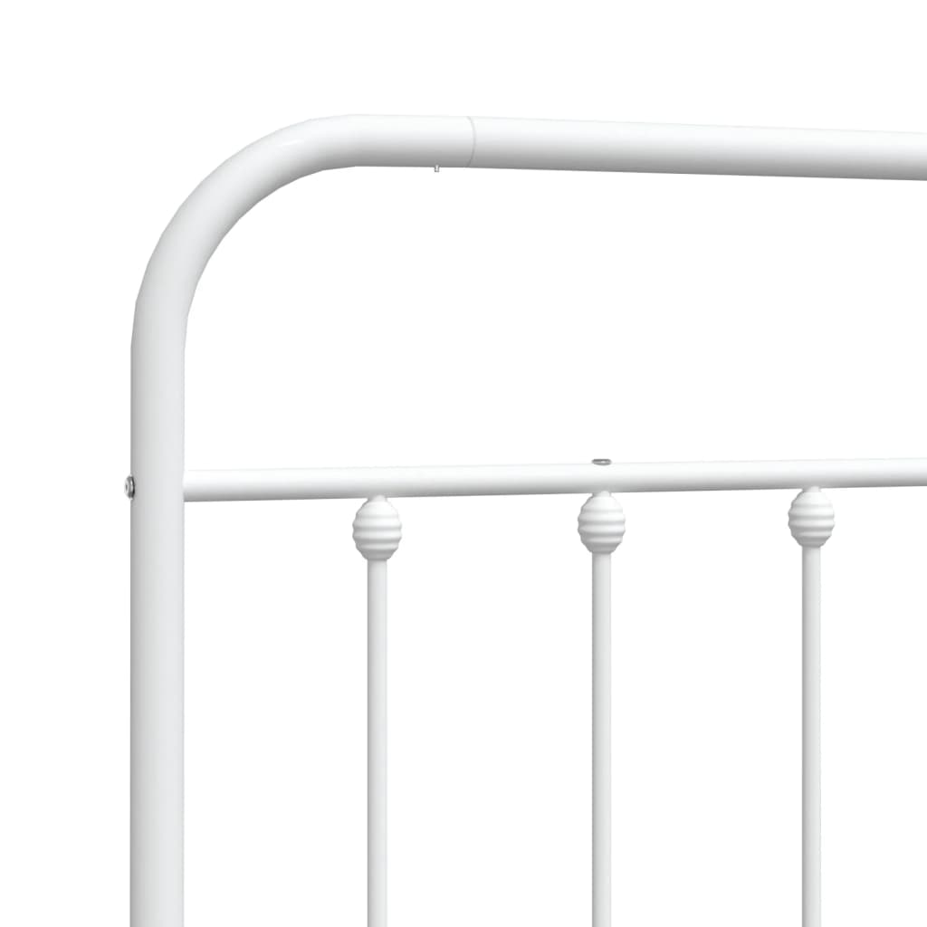 Metal Headboard White 200 cm