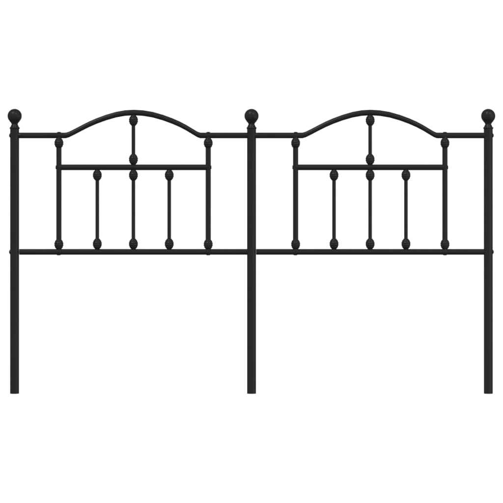 Elegant Black Metal Headboard, 160 cm - Modern Bedroom Style