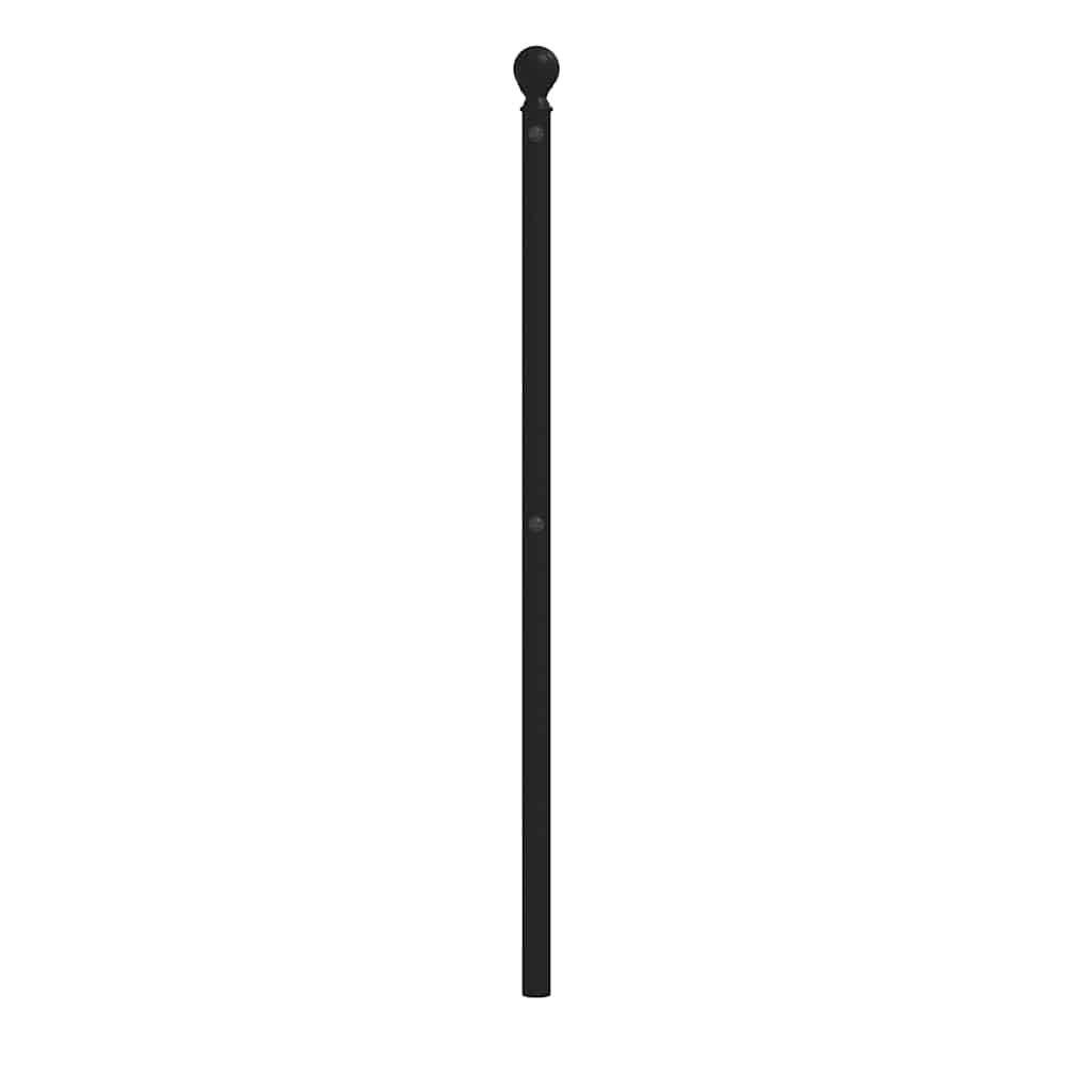 Elegant 180cm Black Metal Headboard for King Beds